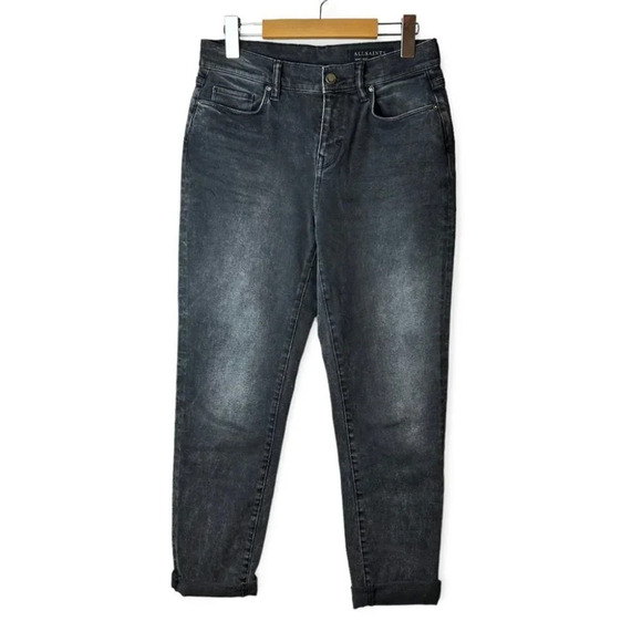All  Saints Black Amy Girlfriend Jeans 27 - Picture 1 of 8